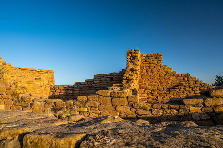 A cliff dwelling reflecting ceremonial life of the Ancestral Puebloの写真素材