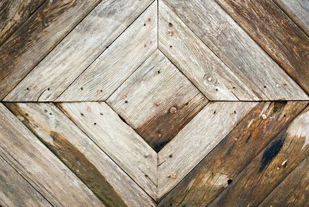 pattern from ancient planking at shape of rhombus の写真素材