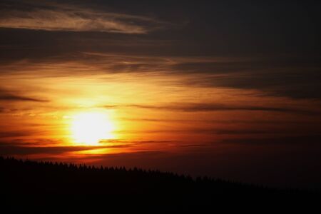 A amazing sunset in New Zealand.の写真素材