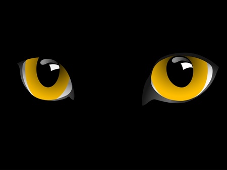 Cat eyes in the dark.のイラスト素材