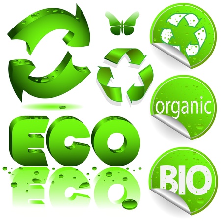 Global recycling icons. のイラスト素材