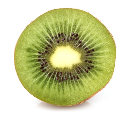 Kiwi fruit on a white background.の写真素材