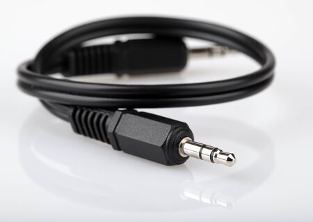 Cable for sound on white background.の写真素材