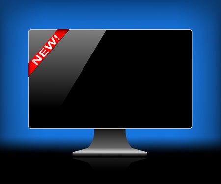 Modern digital LED monitor. Vector illustration.のイラスト素材