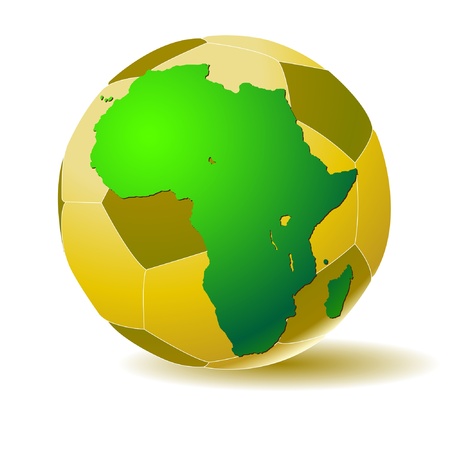 Image of Africa on a football ball. Vector. のイラスト素材