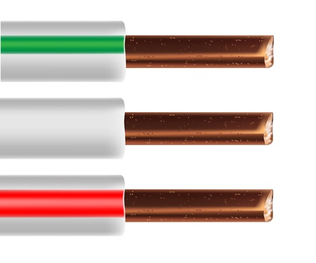 Isolated electric cable on a white background.のイラスト素材