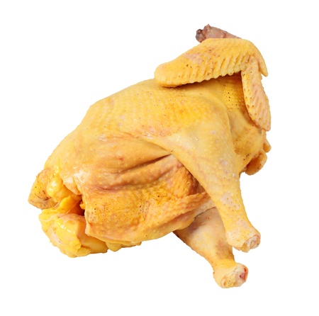 Raw chicken, isolated on white background.の写真素材