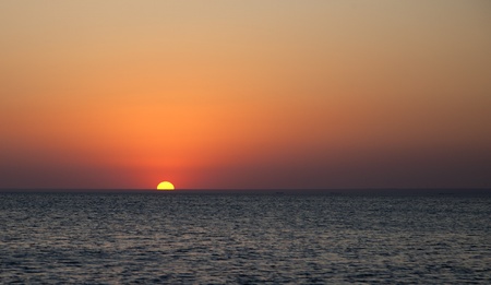 Sunset at Sea in the summer.の写真素材