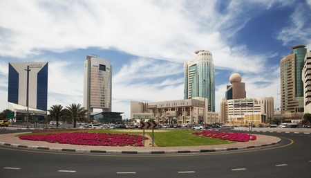 City landscape in Dubai, United Arab Emirates.のeditorial素材