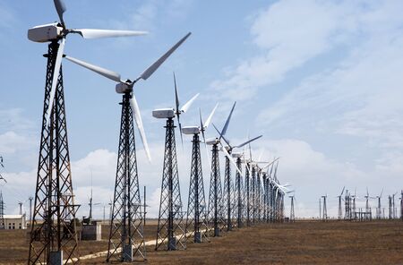 Wind turbines, Ukraineの写真素材
