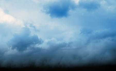 dark storm clouds are in skyの写真素材