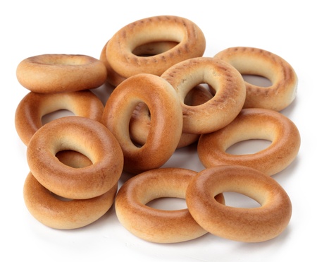 Bagel isolated on white background の写真素材