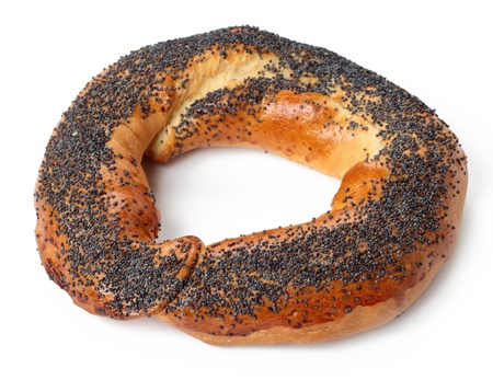 Bagel isolated on white background の写真素材