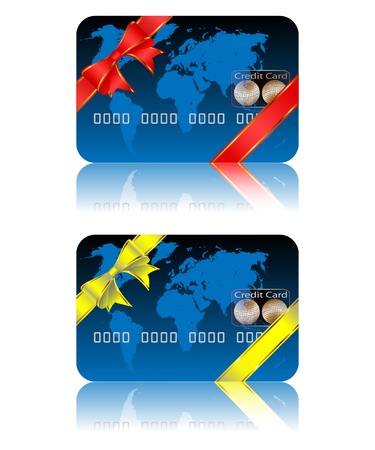 Illustration of credit card on a white background. Vector. のイラスト素材