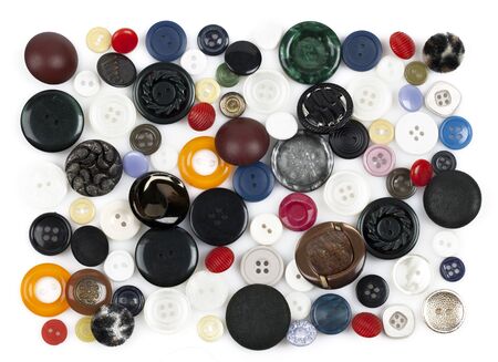colored buttons on a white backgroundの写真素材