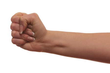 fist  hand, isolated on white background の写真素材