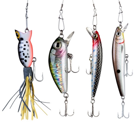 Fishing baits isolated on white background. Set.の写真素材