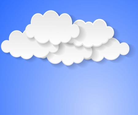 Illustration messages in the form of clouds. Vector.のイラスト素材