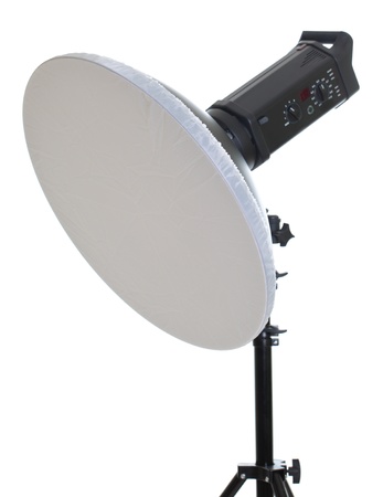 studio lighting isolated on white backgroundの写真素材