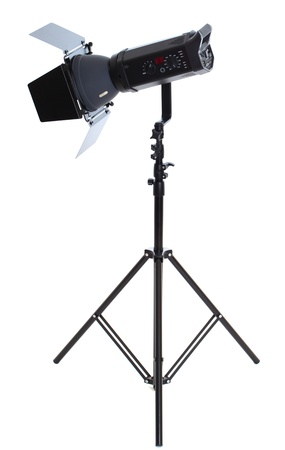 studio lighting isolated on white backgroundの写真素材