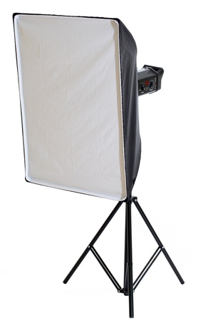 studio lighting isolated on white backgroundの写真素材