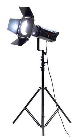 studio lighting isolated on white backgroundの写真素材