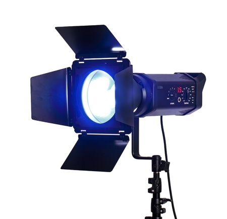 studio lighting isolated on white backgroundの写真素材