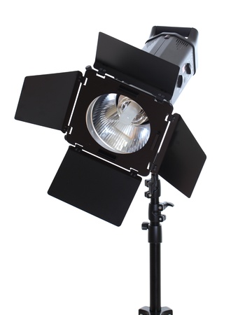 studio lighting isolated on white backgroundの写真素材