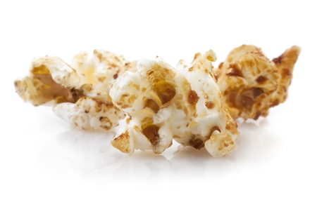 popcorn isolated on a white backgroundの写真素材