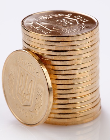 Many gold coins. Loose Change.の写真素材
