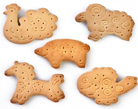 cookies isolated on white backgroundの写真素材