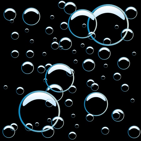 Illustration air bubbles in water  のイラスト素材