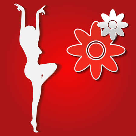Illustration of a dancing girl  のイラスト素材