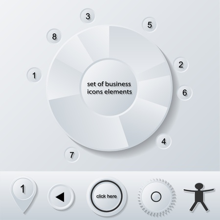Illustration of the business elements, iconsのイラスト素材