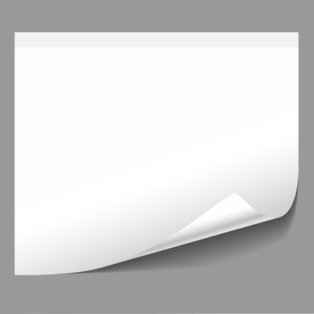 Sheet of paper isolated on grey background  Illustrationのイラスト素材