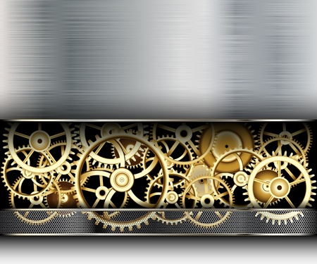 Illustration of Abstract Background with a Metallic Elementのイラスト素材