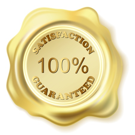 Illustration golden seal wax isolated on white background  のイラスト素材