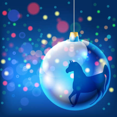 Illustration of Christmas Toys with the Horse. のイラスト素材