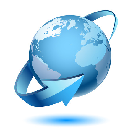 Illustration of the planet earth on a white のイラスト素材