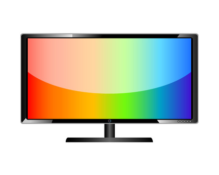 LCD TV screen  LCD flat television   のイラスト素材