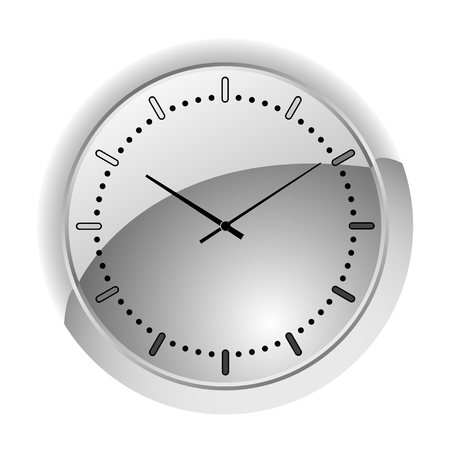 Illustration of a wall clock on a white のイラスト素材