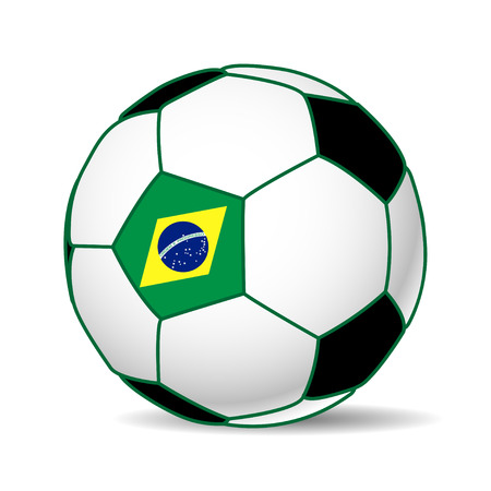 Illustration of a soccer ball with the flag of Brazil  Futboll 2014  Vector のイラスト素材