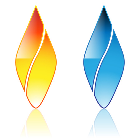 Flame icon isolated on a white backgroundのイラスト素材