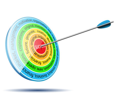Business target with inscription success. Infographic icon. のイラスト素材