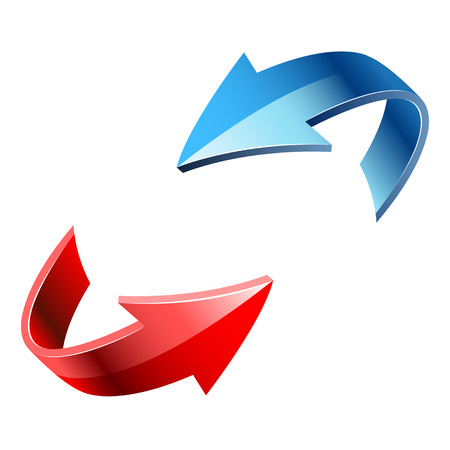 Set of round arrow icons. のイラスト素材