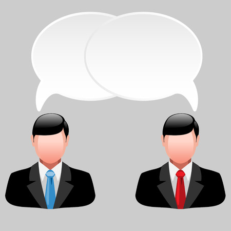 Icon of business men with thoughts and ideas. のイラスト素材