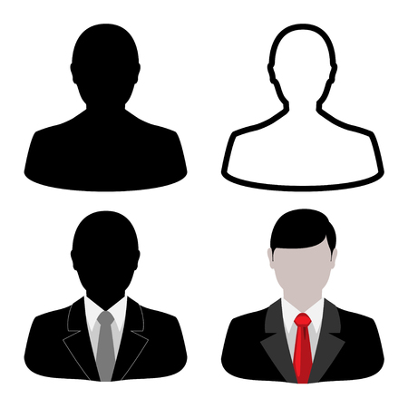 Icon business man. Avatar. Set. Vector illustration.のイラスト素材