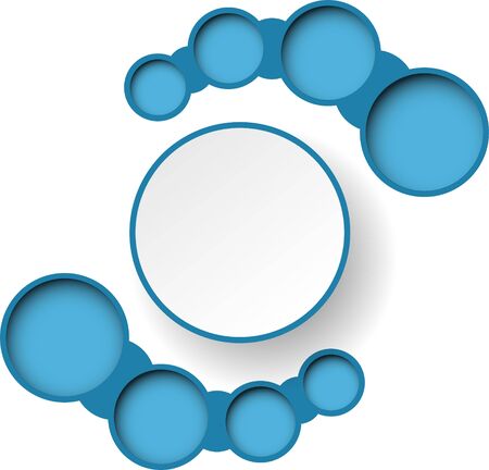 Abstract blue paper infographics. Vector illustration.のイラスト素材