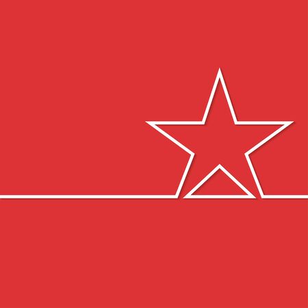Illustration white star on a red background.のイラスト素材