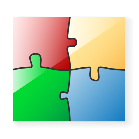 Vector colored Paper Puzzle. Illustration Background for Design.のイラスト素材